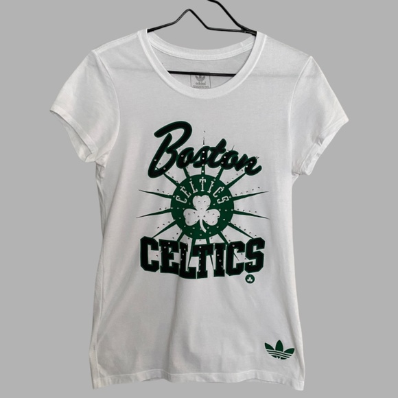 adidas Tops - Adidas Boston Celtics White T-shirt Large